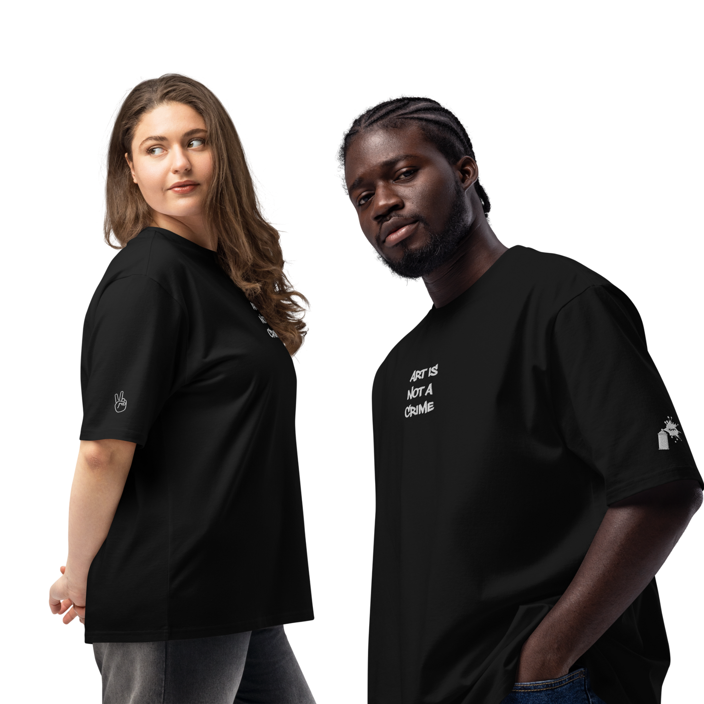 Oversized heavyweight Tee Art Is Not A Crime