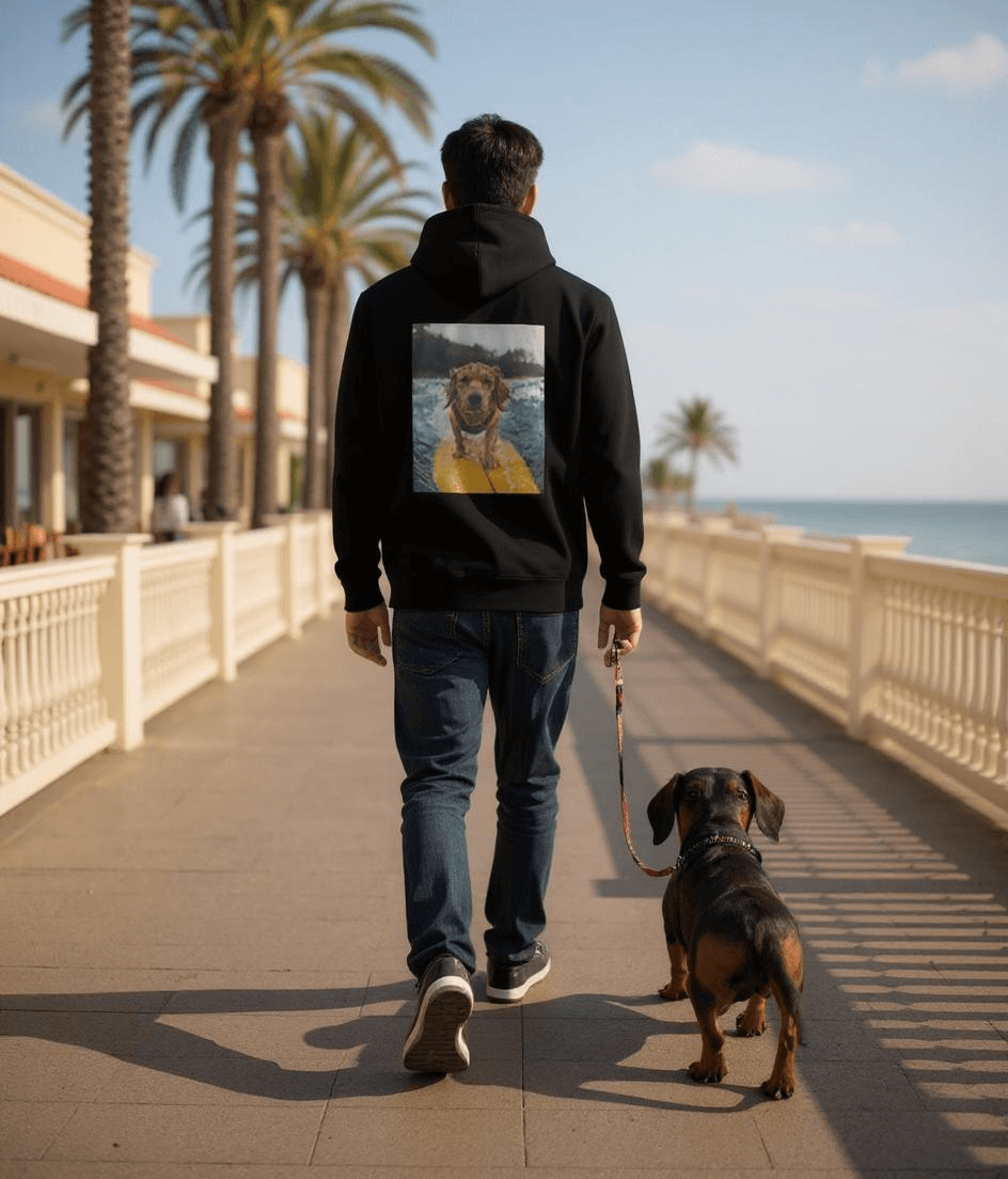 Unisex Organic Cotton Hoodie "Wiener Dog"