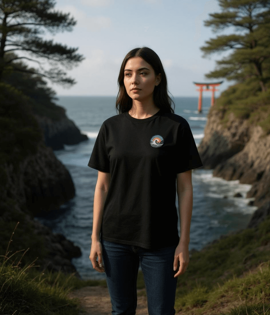 Unisex Cotton Tee "Japanese Wave"
