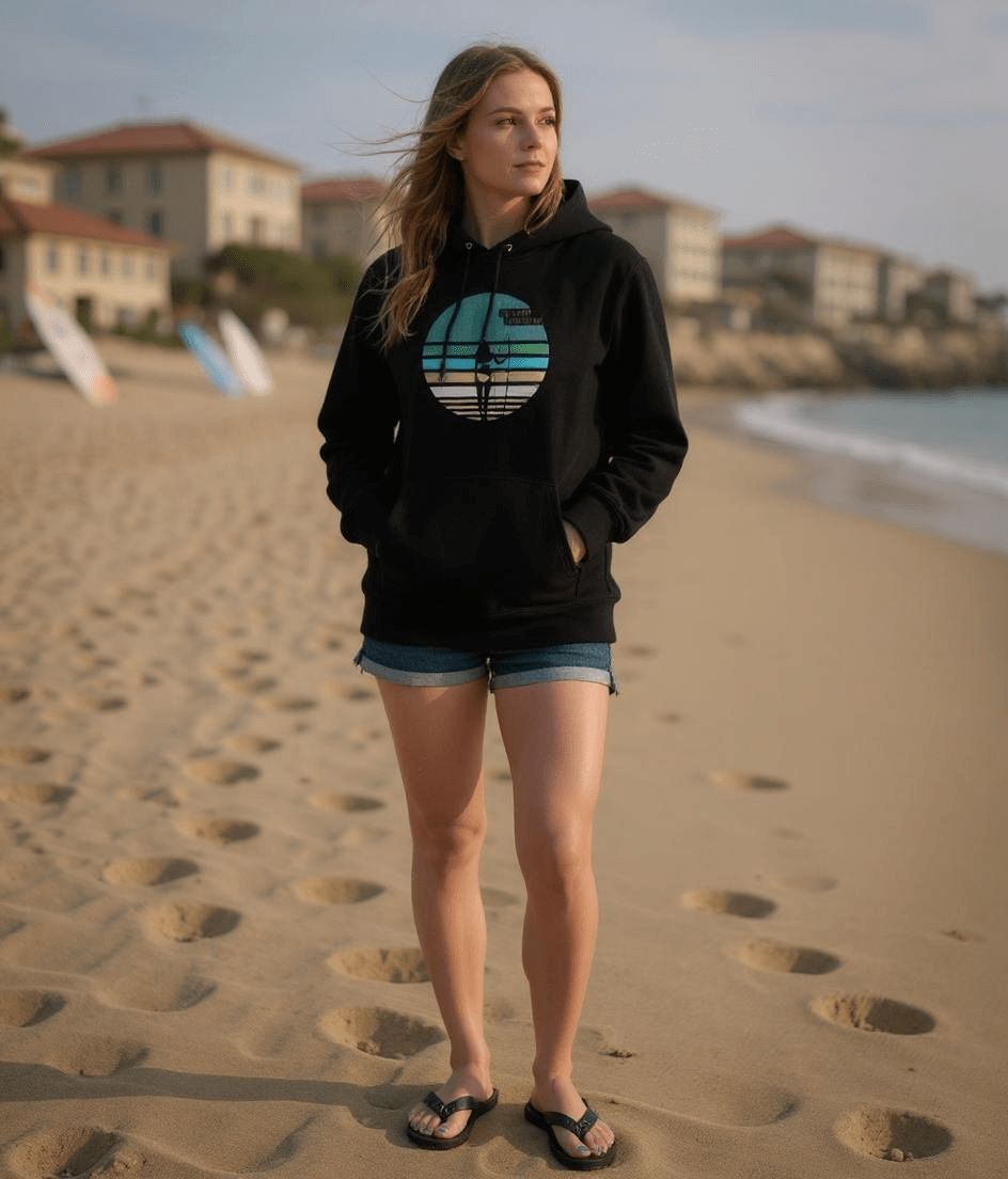 Unisex Organic Cotton Hoodie "Life is a Beach"