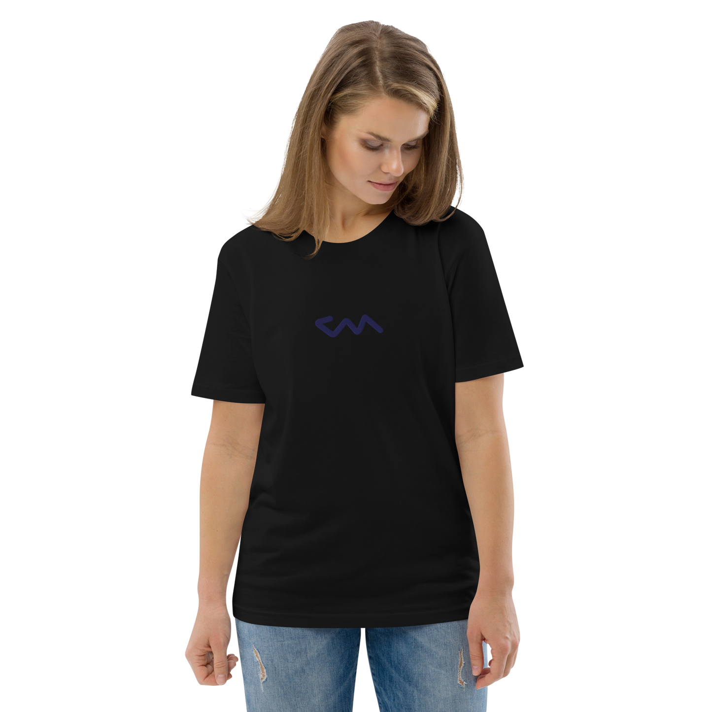 Unisex Organic Tee Navy Blue Blush