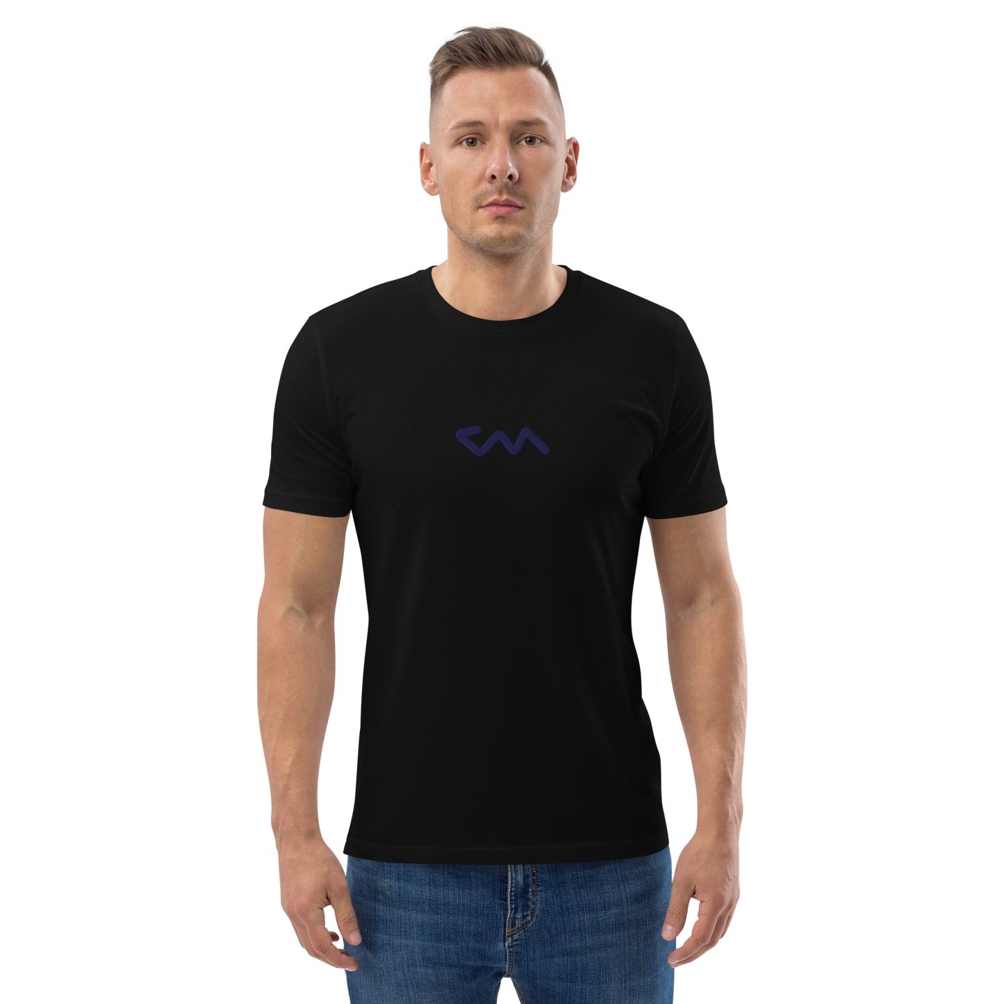 Unisex Organic Tee Navy Blue Blush