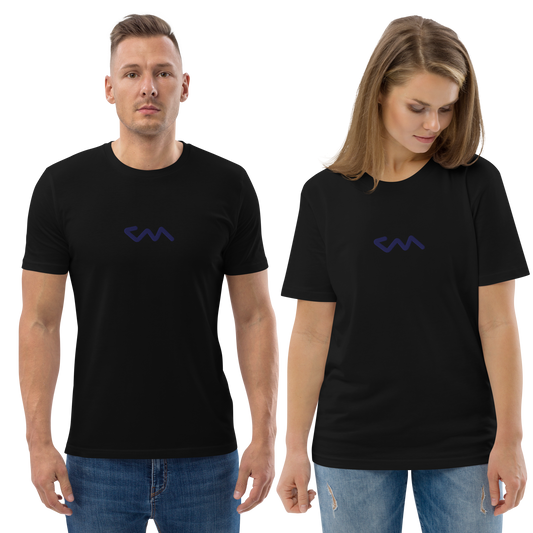 Unisex Organic Tee Navy Blue Blush